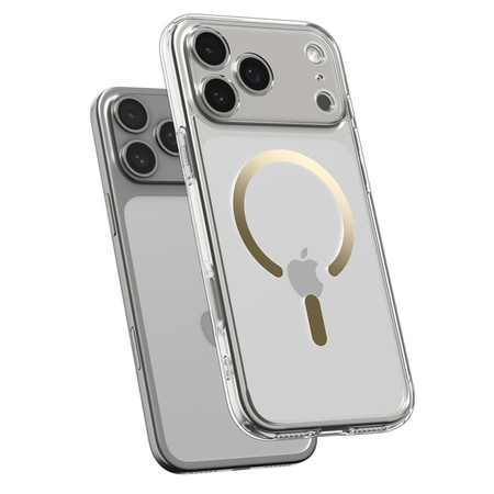 Spigen Ultra Hybrid Mag MagSafe - Etui do iPhone 17 Pro (Clear/Gold) (ACS10348)