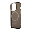 Guess Gold Outline Translucent MagSafe - Etui iPhone 14 Pro (czarny) (GUHMP14LHTCMK)
