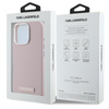 Karl Lagerfeld FW Metal Plate MagSafe - Etui iPhone 16 Pro Max (różowy) (KLHMP16XPGMSRPP)