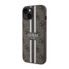 Guess 4G Printed Stripes MagSafe - Etui iPhone 14 Plus (Brązowy) (GUHMP14MP4RPSW)