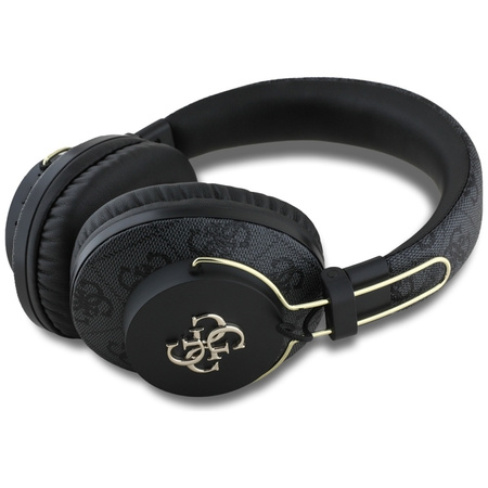 Guess Metal 4G Logo - Bezprzewodowe słuchawki nauszne Bluetooth ENC (czarny) (GUBHS72P4FC4MK)