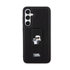 Karl Lagerfeld Gripstand Saffiano Karl & Choupette Pins - Etui Samsung Galaxy S23 FE (czarny) (KLHCS23FEGSAKCPK)