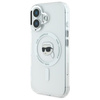Karl Lagerfeld IML Metal Karl Head MagSafe - Etui iPhone 16 (biały) (KLHMP16SHLSKIH)