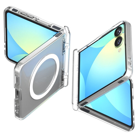 Spigen Ultra Hybrid Pro Mag MagSafe - Etui do Samsung Galaxy Z Flip 7 (Clear/White) (ACS09559)