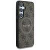 Guess Leather 4G Colored Ring Classic Logo MagSafe - Etui do Samsung Galaxy S25 (brązowy) (GUHMS25SG4GFRW)