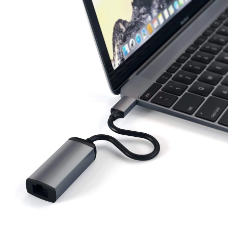 Satechi Przejściówka z USB-C na Gigabit Ethernet - Gwiezdna szarość (ST-TCENM)