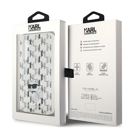 Karl Lagerfeld Monogram Choupette - Etui Samsung Galaxy S23 FE (przezroczysty) (KLHCS23FEHNCMKLT)