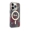 Guess Flower MagSafe - Etui iPhone 14 Pro (Zielony) (GUHMP14LHCFWSA)