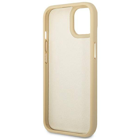 Guess Croco Collection – Etui iPhone 14 Plus (złoty) (GUHCP14MHGCRHD)