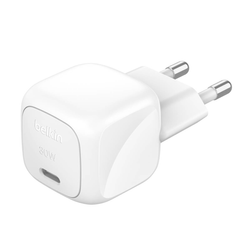 Belkin Ładowarka USB-C PD 30W, mała, biała + kabel USB-C (WCA008KQ1MWH-B6)