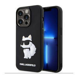 Karl Lagerfeld 3D Rubber NFT Choupette - Etui iPhone 14 Pro (Czarny) (KLHCP14L3DRKHNK)