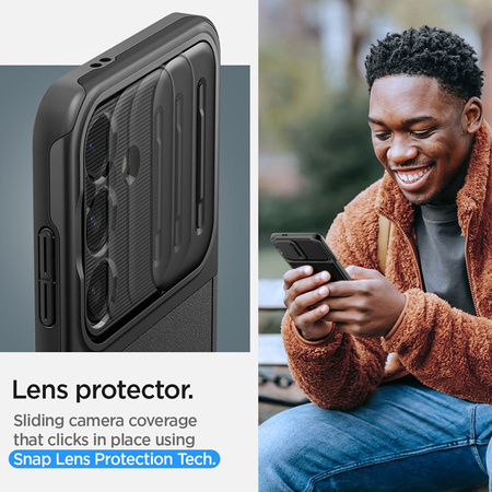 Spigen Optik Armor - Etui do Samsung Galaxy S24 (Czarny) (ACS07363)