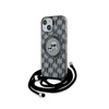 Karl Lagerfeld IML Crossbody Monogram Karl & Choupette Head MagSafe - Etui iPhone 15 / 14 / 13 (czarny) (KLHMP15SHCKCKLCK)