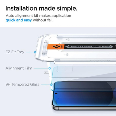 Spigen GLAS.TR EZ FIT 2-Pack - Szkło hartowane do Samsung Galaxy A56 5G / S24 FE (2 sztuki) (AGL08729)