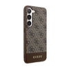 Guess 4G Bottom Stripe Metal Logo Collection - Etui Samsung Galaxy S24+ (brązowy) (GUHCS24MG4GLBR)