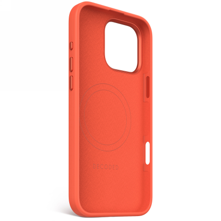 Decoded AntiMicrobial Silicone Stacks Backcover - silikonowa obudowa ochronna do iPhone 16 Pro Max kompatybilna z MagSafe (tangerine) (D25IPO16PMBCST9TE)