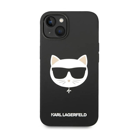 Karl Lagerfeld Choupette Head MagSafe Silicone - Etui iPhone 14 Plus (czarny) (KLHMP14MSLCHBK)