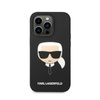 Karl Lagerfeld Silicone Ikonik Karl`s Head MagSafe - Etui iPhone 14 Pro (czarny) (KLHMP14LSLKHBK)