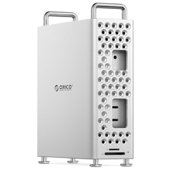 Orico Obudowa do MacMini M4 z obudową na dysk M2. NVMe, USB-A, czytnik kart (MS10-5P-SV-EP)