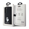 Karl Lagerfeld Silicone Choupette Metal Pin - Etui Samsung Galaxy S24 (czarny) (KLHCS24SSMHCNPK)