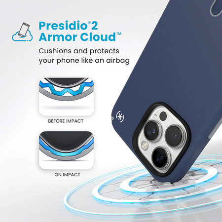 Speck Presidio2 Pro ClickLock & MagSafe - Etui iPhone 16 Pro Max (Coastal Blue / Dust Grey / White) (150724-3206)