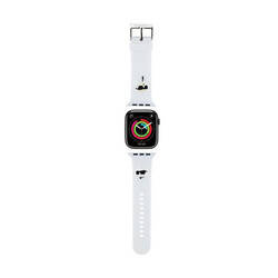 Karl Lagerfeld 3D Rubber Karl & Choupette Heads NFT - Pasek do Apple Watch 42/44/45/49 mm (biały) (KLAWLSLKCNH)