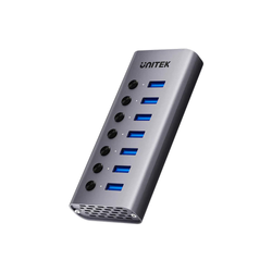 Unitek Hub USB A 3.0 7w1, 5Gbps z przełącznikami portów (H1314A01-EU)