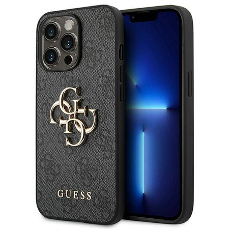 Guess 4G Big Metal Logo - Etui iPhone 14 Pro (szary) (GUHCP14L4GMGGR)