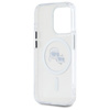 Karl Lagerfeld IML Metal Karl & Choupette Head MagSafe - Etui iPhone 15 Pro Max (biały) (KLHMP15XHLSKCH)