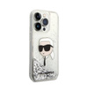 Karl Lagerfeld Liquid Glitter NFT Karl's Head - Etui iPhone 14 Pro Max (srebrny) (KLHCP14XLNKHCH)
