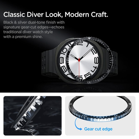 Spigen Bezel Tune Diver - Obudowa / Pierścień ochronny do Samsung Galaxy Watch 8 44 mm (Black) (ACS10008)