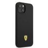 Ferrari Silicone Metal Logo MagSafe - Etui iPhone 14 (czarny) (FEHMSIP14SBK)