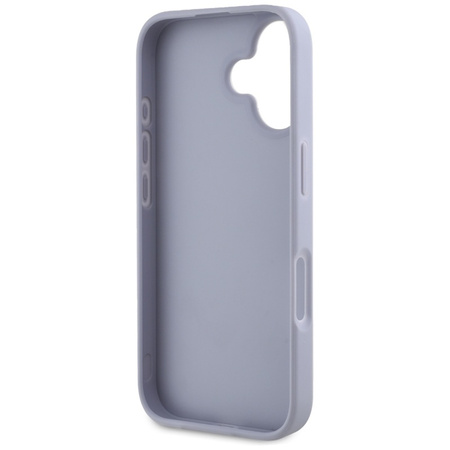 Guess Hot Stamp 4G Pattern Triangle Metal Logo - Etui do iPhone 16 (fioletowy) (GUHCP16SPGP4STRU)
