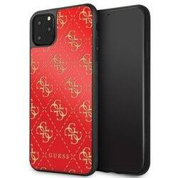 Guess 4G Double Layer Glitter Case - Etui iPhone 11 Pro Max (Red) (GUHCN654GGPRE)