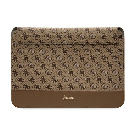 Guess 4G Stripe Metal Logo Computer Sleeve - Etui na notebooka 14" (Brązowy) (GUCS14PS4SGW)