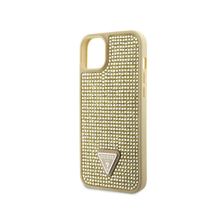 Guess Rhinestone Triangle - Etui iPhone 14 Plus (złoty) (GUHCP14MHDGTPD)
