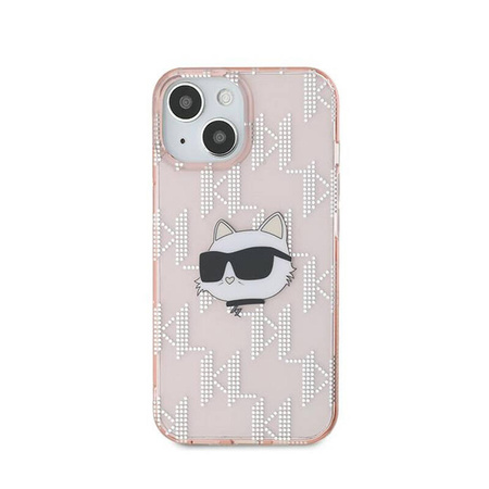 Karl Lagerfeld IML Choupette Head & Monogram - Etui iPhone 15 / 14 / 13 (różowy) (KLHCP15SHKLPCHP)
