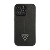 Guess Saffiano Triangle Logo Case – Etui iPhone 14 Pro (czarny) (GUHCP14LPSATLK)