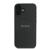 Guess Grained Ring MagSafe - Etui iPhone 16 Plus (czarny) (GUHMP16MPGHSMMK)