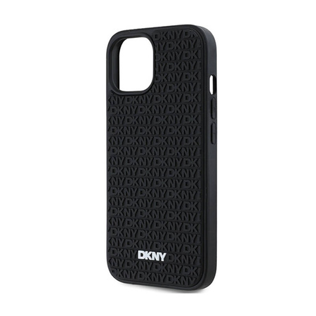 DKNY 3D Rubber Repeat Pattern - Etui iPhone 15 Plus (czarny) (DKHCP15M3DRPWK)
