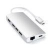 Satechi Hub Multiport V2 z USB-C na HDMI, Ethernet, USB 3.0, SD, microSD - Srebrny (ST-TCMA2S)