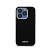 DKNY Liquid Silicone Small Metal Logo MagSafe - Etui iPhone 15 Pro (czarny) (DKHMP15LSMCHLK)