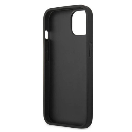 Karl Lagerfeld PU Leather Karl's Head Metal - Etui iPhone 13 mini (czarny) (KLHCP13SPKMK)