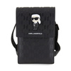 Karl Lagerfeld Saffiano Monogram Ikonik - Torebka crossbody na telefon (czarny) (KLWBSAKHPKK)