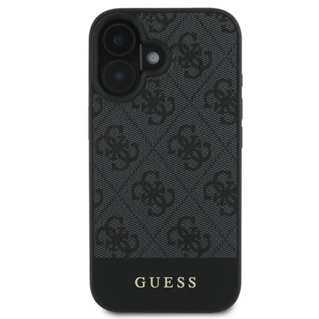 Guess 4G Bottom Stripe - Etui iPhone 16 (szary) (GUHCP16SG4GLGR)
