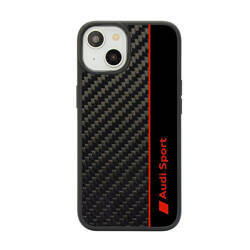 Audi Carbon Fiber Stripe - Etui iPhone 14 (Czarny) (AUS-TPUPCIP14-R8/D1-BK)