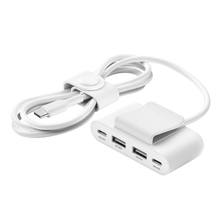 Belkin Hub 4 port USB Power Extender 2xC 2xA 30W Biały (BUZ001BT2MWHB7)