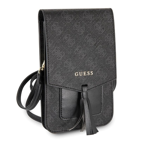 Guess 4G Uptown Wallet Phone Bag - Torba z przegrodą na smartfona (czarny) (GUWBSQGBK)