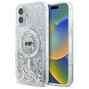 Karl Lagerfeld Liquid Glitter Karl Head MagSafe - Etui iPhone 16 (przezroczysty) (KLHMP16SLGKISGH)