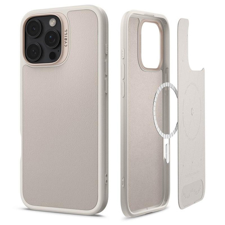 Spigen Cyrill Kajuk Mag MagSafe - Etui do iPhone 16 Pro Max (Cream) (ACS08396)